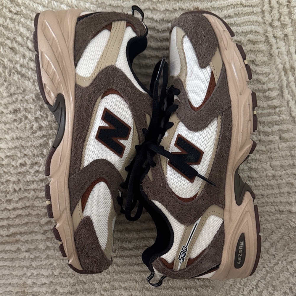 New Balance Brown and White Athletic Shoes 530